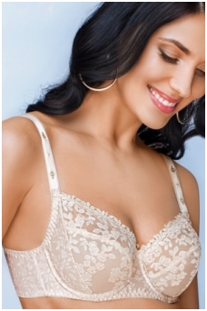 Two-part soft cup underwire bra